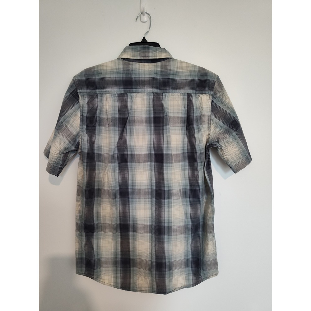Carhartt Mens Plaid Short Sleeve Button Down Shirt RelaxedFit Blue Grey S 104174 - Picture 2 of 6
